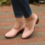 حذاء ستاتي جلد طبيعي مريحة صناعة محلية لون زهري