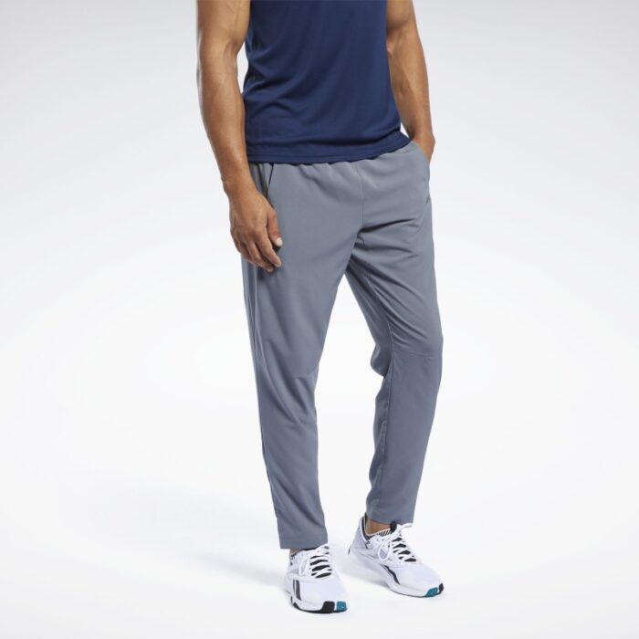 ⁦بنطلون ريبوك وورك ريدي ترك للرجال لون رمادي - Reebok Men's Workout Ready Track Pants – Grey⁩ - الصورة ⁦8⁩