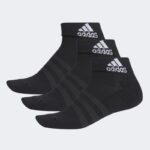 adidas Unisex' Cushioned Black Ankle Socks - 3 Pairs