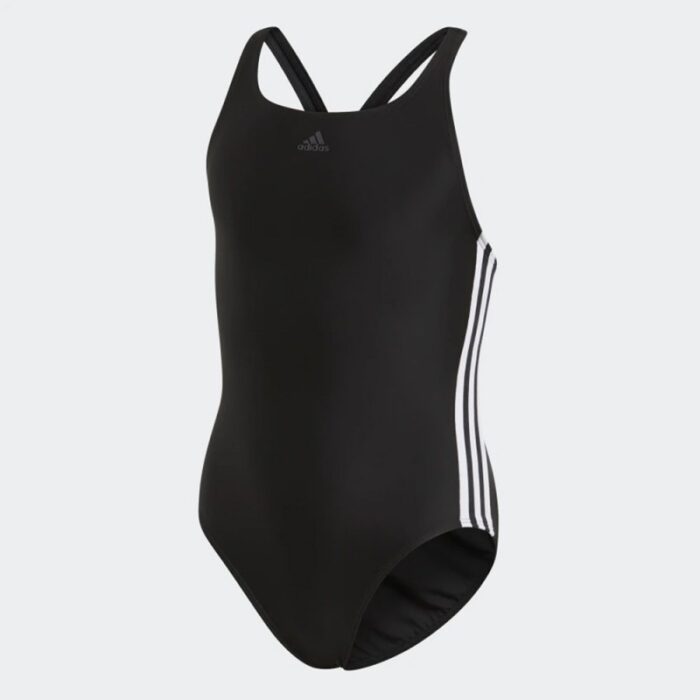 1025159_67db31957d085 adidas Womens' Athly V 3-Stripes Swimsuit Black- مايوه اديداس ايثلي في 3 خطوط للنساء لون أسود - الصورة 1
