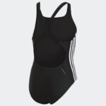 ⁦adidas Womens' Athly V 3-Stripes Swimsuit Black- مايوه اديداس ايثلي في 3 خطوط للنساء لون أسود‏⁩ - الصورة ⁦2⁩