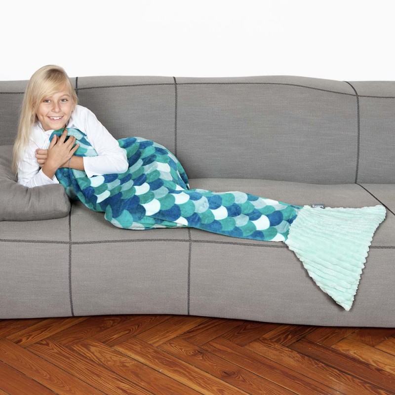 ⁦ذيل حورية البحر للأطفال فلانيل 1191 SIRENA KIDS AQUA⁩ - الصورة ⁦1⁩