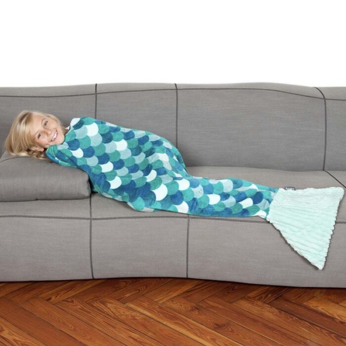 ⁦ذيل حورية البحر للأطفال فلانيل 1191 SIRENA KIDS AQUA⁩ - الصورة ⁦3⁩