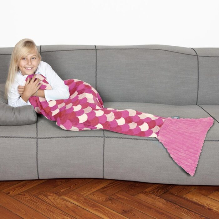 ⁦ذيل حورية البحر للأطفال فلانيل 1194 SIRENA KIDS PINK⁩ - الصورة ⁦3⁩