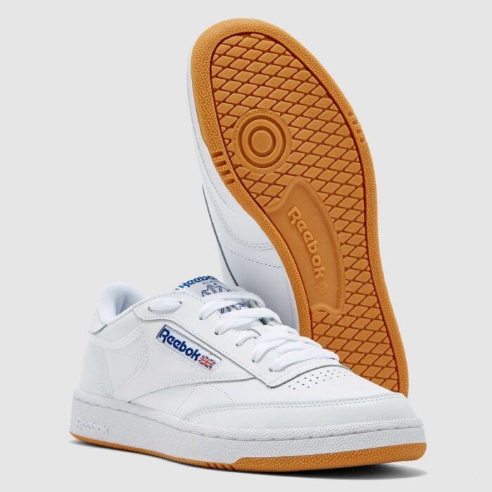 1025734_67db32bfb718e Reebok Mens' Club C 85 Shoes- حذاء ريبوك كلوب سي 85 للرجال لون أبيض - الصورة 1