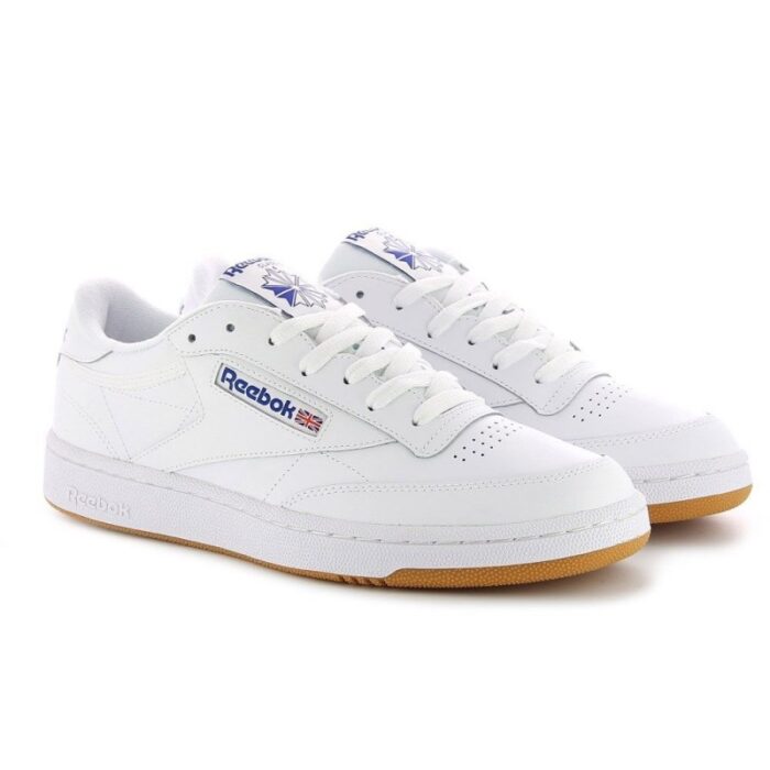 ⁦Reebok Mens' Club C 85 Shoes- حذاء ريبوك كلوب سي 85 للرجال لون أبيض⁩ - الصورة ⁦2⁩