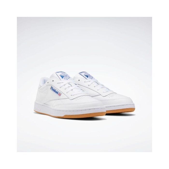 ⁦Reebok Mens' Club C 85 Shoes- حذاء ريبوك كلوب سي 85 للرجال لون أبيض⁩ - الصورة ⁦8⁩