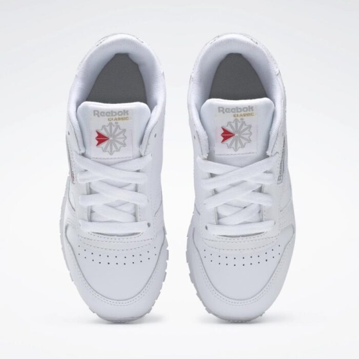 ⁦Reebok Unisex' Classic Leather Shoes - White- حذاء ريبوك كلاسيك جلدي للجنسين لون أبيض⁩ - الصورة ⁦6⁩