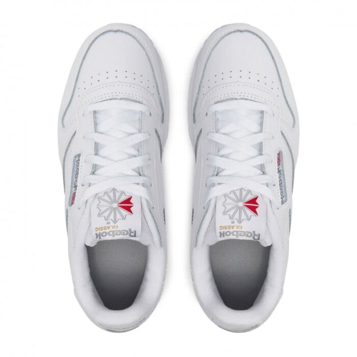 ⁦Reebok Unisex' Classic Leather Shoes - White- حذاء ريبوك كلاسيك جلدي للجنسين لون أبيض⁩ - الصورة ⁦9⁩