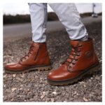 حذاء جلد شبابي من Rock