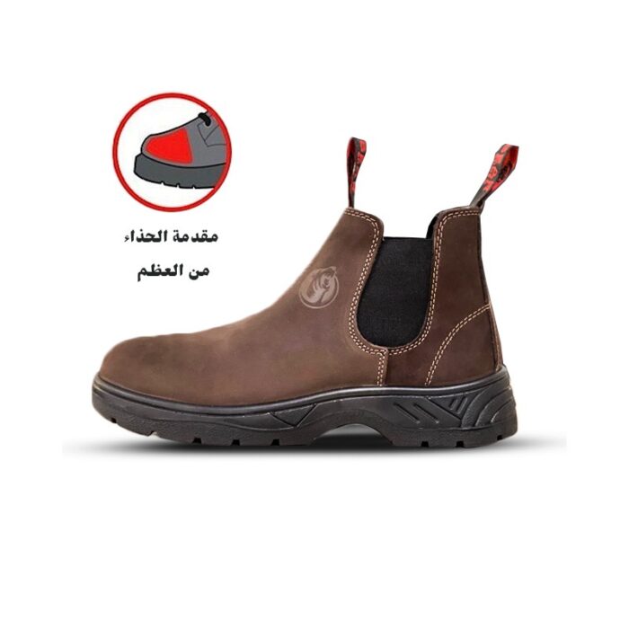 1026683_67db3476784c7 بسطار العمل شبابي مصنوع من الجلد الصناعي الكموش المقاوم للصدمات بمقدمة عظم - الصورة 1