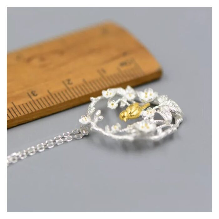 ⁦سنسال فضة 925 مع تعليقة عش عصفور⁩ - الصورة ⁦5⁩