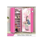 خزانة احذية رسمة بنت 9 ارفف زهري