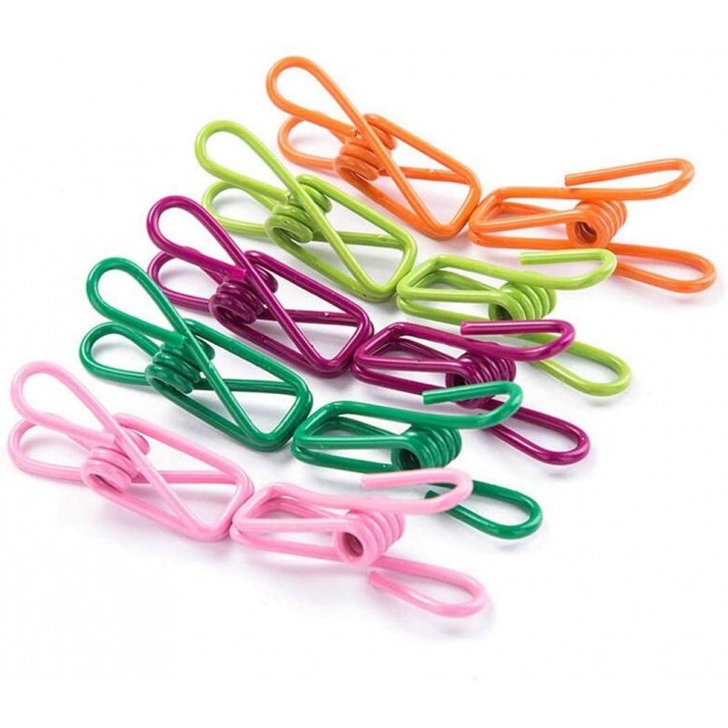 ⁦ملاقط غسيل معدنية ملونة عدد 10⁩ - الصورة ⁦1⁩