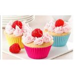 ⁦كب كيك سليكون مدور 6 قطع - حسب اللون المتوفر في المخازن⁩ - الصورة ⁦2⁩