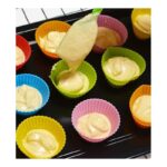 ⁦كب كيك سليكون مدور 6 قطع - حسب اللون المتوفر في المخازن⁩ - الصورة ⁦3⁩