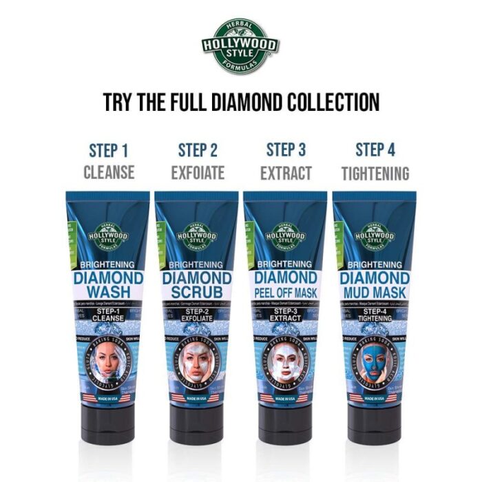 ⁦Brightening Diamond peel off mask step 3 extract   من Hollywood style⁩ - الصورة ⁦3⁩