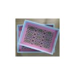 ⁦طقم صواني قطعتين مغربي زهري⁩ - الصورة ⁦2⁩