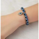 ⁦اسوارة مطاط خرزة زرقاء⁩ - الصورة ⁦3⁩