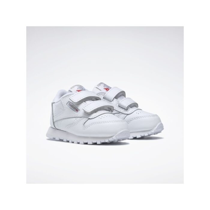 ⁦Reebok Mens' Classic Leather Shoes- حذاء ريبوك كلاسيك ليذر للأطفال للجنسين لون أبيض⁩ - الصورة ⁦3⁩