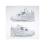 ⁦Reebok Mens' Classic Leather Shoes- حذاء ريبوك كلاسيك ليذر للأطفال للجنسين لون أبيض⁩ - الصورة ⁦4⁩