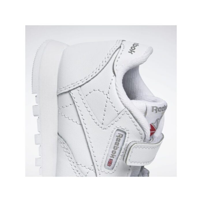 ⁦Reebok Mens' Classic Leather Shoes- حذاء ريبوك كلاسيك ليذر للأطفال للجنسين لون أبيض⁩ - الصورة ⁦5⁩