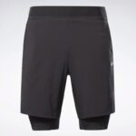 Reebok Mens' Epic Two-in-One Short - شورت ريبوك ايبك تو ان ون للرجال لون أسود
