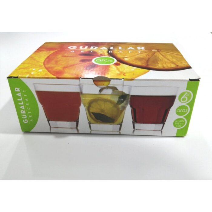 ⁦طقم 6 كاسات عصير اراس سعة 145 ملل⁩ - الصورة ⁦2⁩