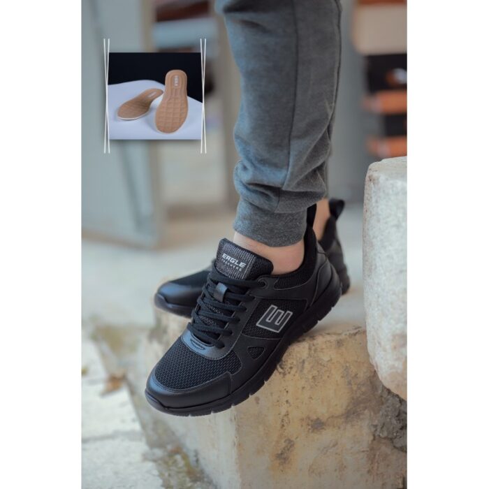 ⁦حذاء سبورت بنعل مريح من Eagle لون أسود⁩ - الصورة ⁦4⁩