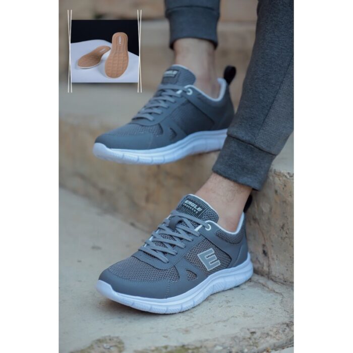 ⁦حذاء سبورت بنعل مريح من Eagle لون رمادي⁩ - الصورة ⁦5⁩