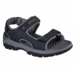 Skechers Mens' Relaxed Fit: Tresmen - Garo Sandal- صندل سكيتشرز ريلاكس فيت للرجال لون أسود ورمادي‏