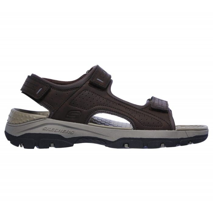 ⁦Skechers Mens' Relaxed Fit: Tresmen - Garo Sandal- صندل سكيتشرز ريلاكس فيت للرجال لون بني محروق ‏⁩ - الصورة ⁦5⁩