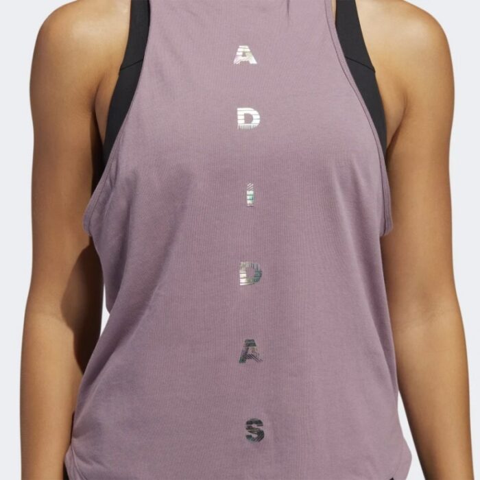 ⁦adidas Womens' Tank Top - Purple- توب تانك اديداس للنساء لون بنفسجي⁩ - الصورة ⁦6⁩