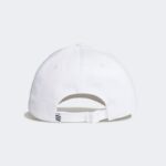 ⁦adidas Unisex COTTON BASEBALL Cap - White  - طاقية اديداس بيسبول قطنية للجنسين لون أبيض⁩ - الصورة ⁦3⁩