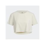 ⁦تيشيرت قصير سادة نص كم من اديداس بلوزه رياضية للنساء لون أبيض Adidas Womens Elevated Training TEE⁩ - الصورة ⁦2⁩