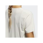 ⁦تيشيرت قصير سادة نص كم من اديداس بلوزه رياضية للنساء لون أبيض Adidas Womens Elevated Training TEE⁩ - الصورة ⁦6⁩