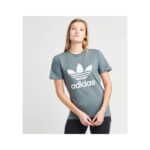 ⁦adidas Women's Classics Trefoil T-Shirt - تيشيرت اديداس كلاسيك تريفول للنساء لون رمادي⁩ - الصورة ⁦5⁩