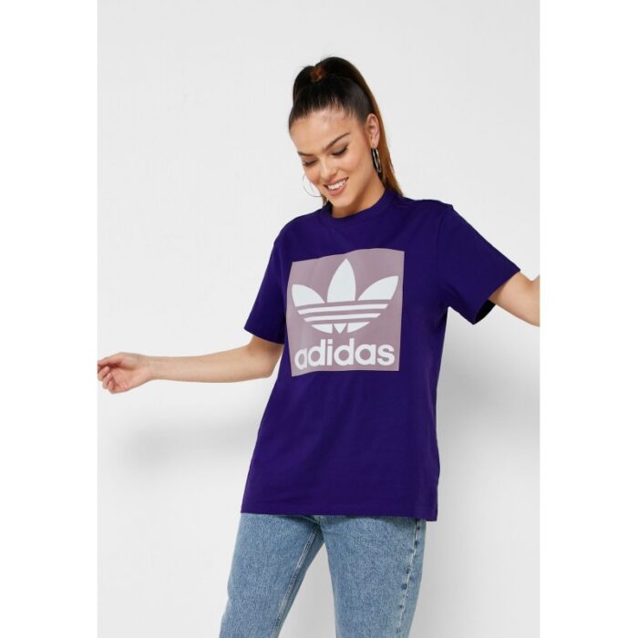 10298926_67db3f75b9d07 adidas Womens' Boyfriend Tee - Purple- تيشيرت اديداس بوي فريند للنساء لون بنفسجي غامق - الصورة 1