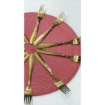 طقم 6 شوك ذهبي كبار