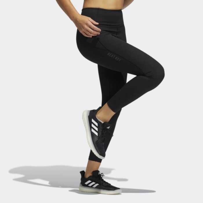 ⁦adidas Womens' Techfit 7/8 HEAT.RDY Tights - Black- بنطلون اديداس تيك فيت 7/8 للنساء لون اسود⁩ - الصورة ⁦2⁩