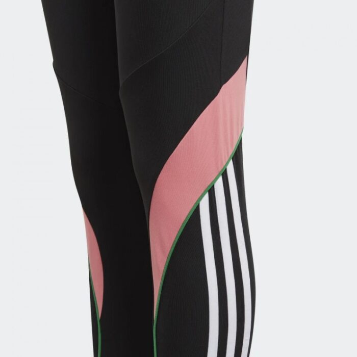 ⁦adidas Girl's Aeroready Bold Tight- بنطلون اديداس ارو ريدي بولد للأطفال لون اسود⁩ - الصورة ⁦2⁩