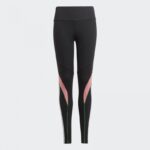 ⁦adidas Girl's Aeroready Bold Tight- بنطلون اديداس ارو ريدي بولد للأطفال لون اسود⁩ - الصورة ⁦4⁩