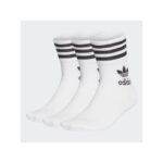 جوارب اديداس ميد كت كرو ( 3أزواج) للجنسين لون أبيض-adidas Unisex' Enjoy Summer Mid Cut Crew Socks 3 Pairs