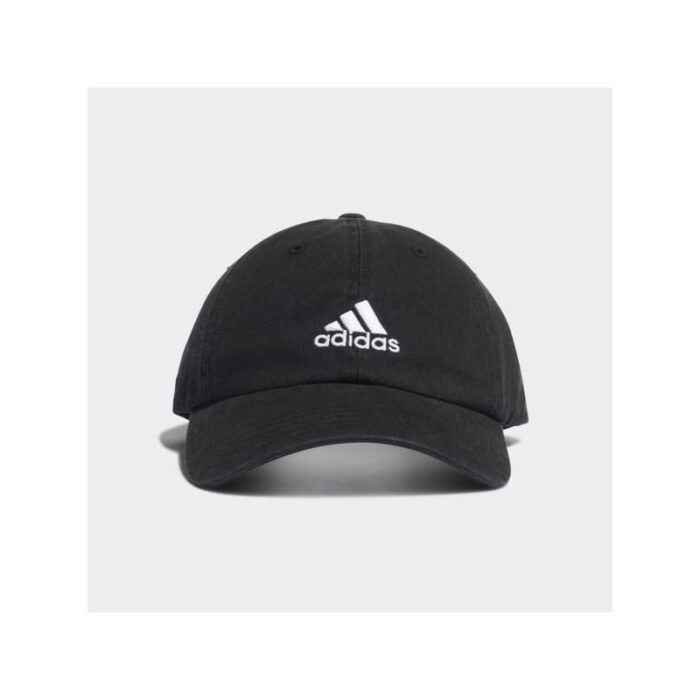 ⁦Adidas Unisex' Cotton Adjustable Dad Cap- طاقية اديداس قطن ادجستابل داد للجنسين لون أسود‏⁩ - الصورة ⁦2⁩