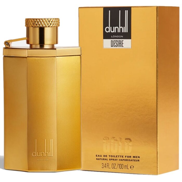 ⁦عطر ديزاير جولد ذهبي من دانهيل للرجال سعة 100مل - Desire Gold EDT By Alfred Dunhill For Men 100ml⁩ - الصورة ⁦2⁩