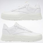 ⁦Reebok Women's Club C Double Geo Shoes- حذاء ريبوك كلو سي دبل جيو للنساء لون أبيض⁩ - الصورة ⁦10⁩