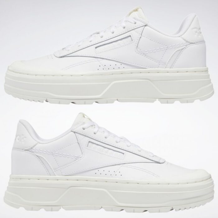 ⁦Reebok Women's Club C Double Geo Shoes- حذاء ريبوك كلو سي دبل جيو للنساء لون أبيض⁩ - الصورة ⁦10⁩