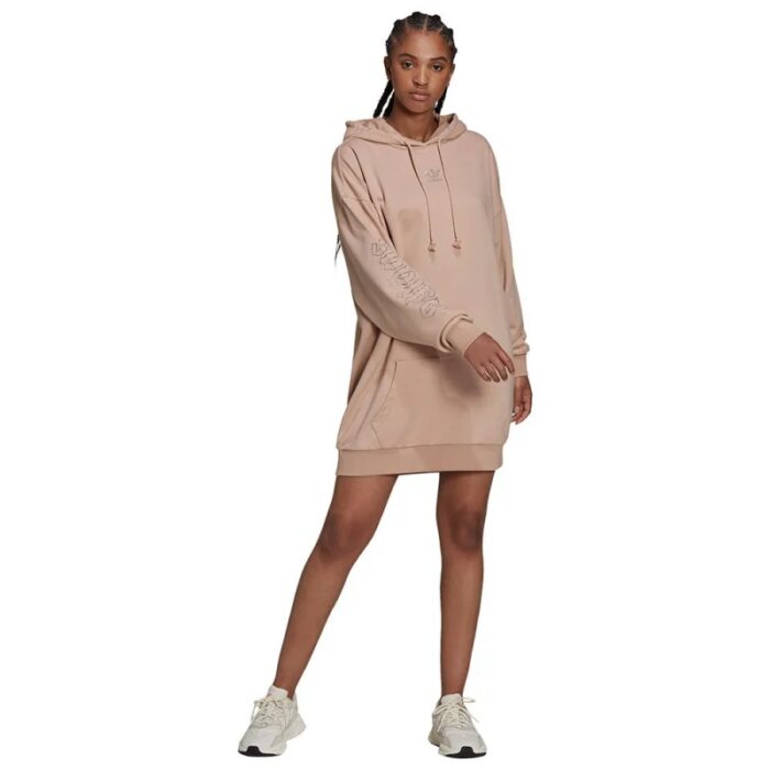 ⁦adidas 2000 Luxe Hoodie Dress - Beige⁩ - الصورة ⁦8⁩