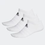 adidas Unisex Cushioned Low-Cut Socks 3 Pairs- جوارب اديداس كوشين لو كت  (3 أزواج) للجنسين لون أبيض