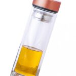 ⁦كاسة شاي و أعشاب مع مصفاة ..دبل جلاس 300 ملل غطاء لف⁩ - الصورة ⁦2⁩